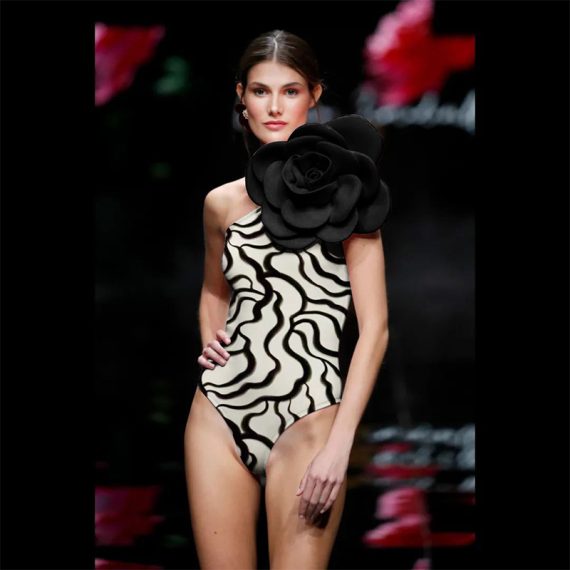 Three-Dimensional Flower One-Piece Swimsuit for Women - Image 5