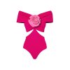Beach Vacation Rose Flower One-Piece Swimsuit for Women - Image 5