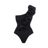 Holiday Off-Shoulder Black One-Piece Swimsuit for Women - Image 5